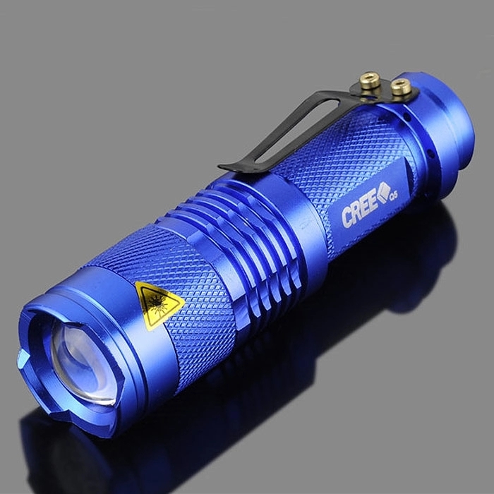 LED zaklamp Ultrafire Q5 Lumen blue Quickstuff.nl